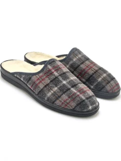 Homme Pédiconfort Mules mixtes fourrées laine majoritaire