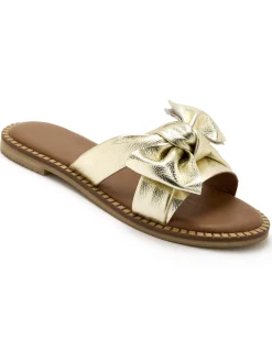 Femme Pédiconfort Mules noeud fantaisie tout cuir