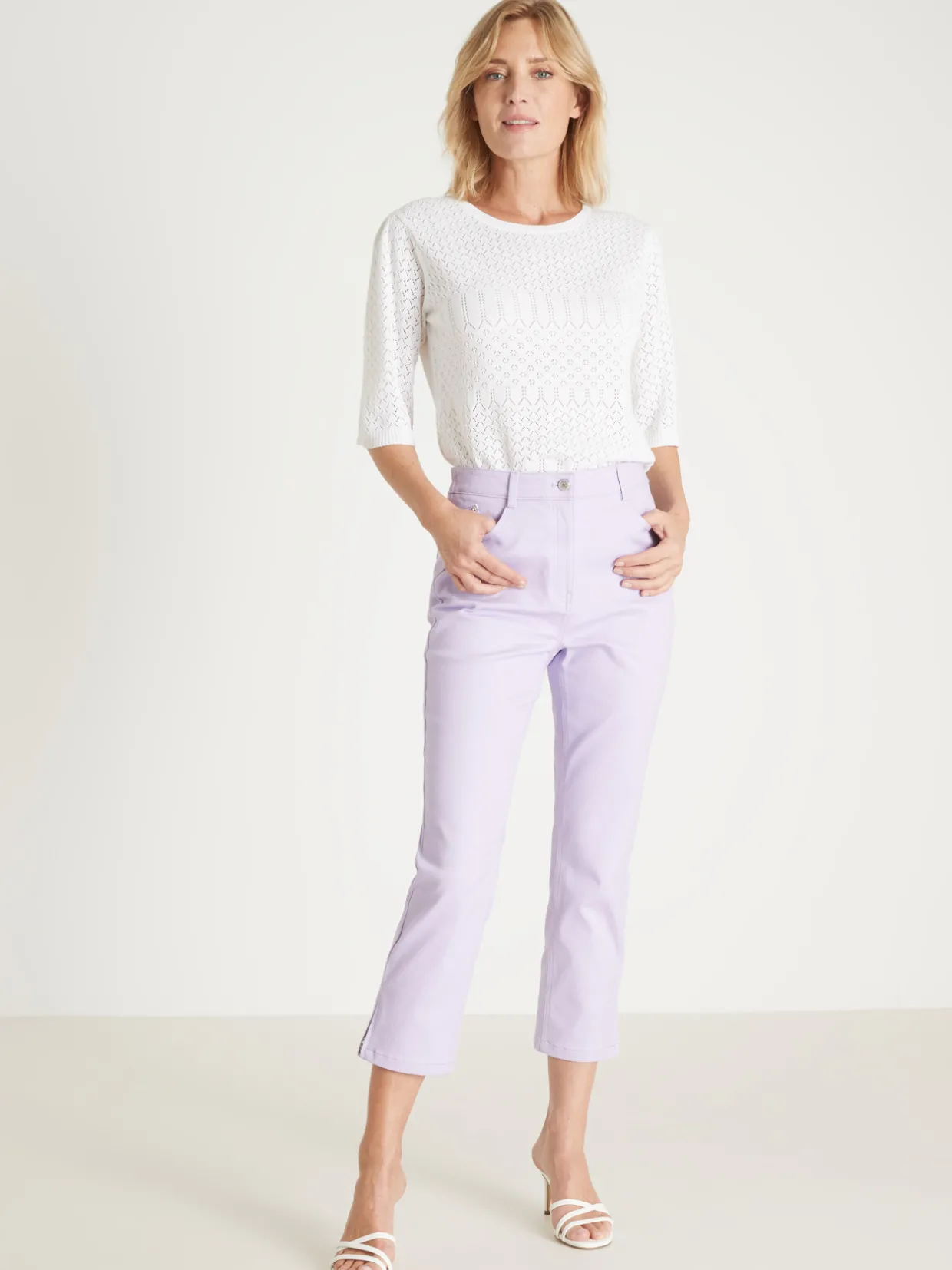 Femme Daxon Pantacourt 5 poches coupe droite