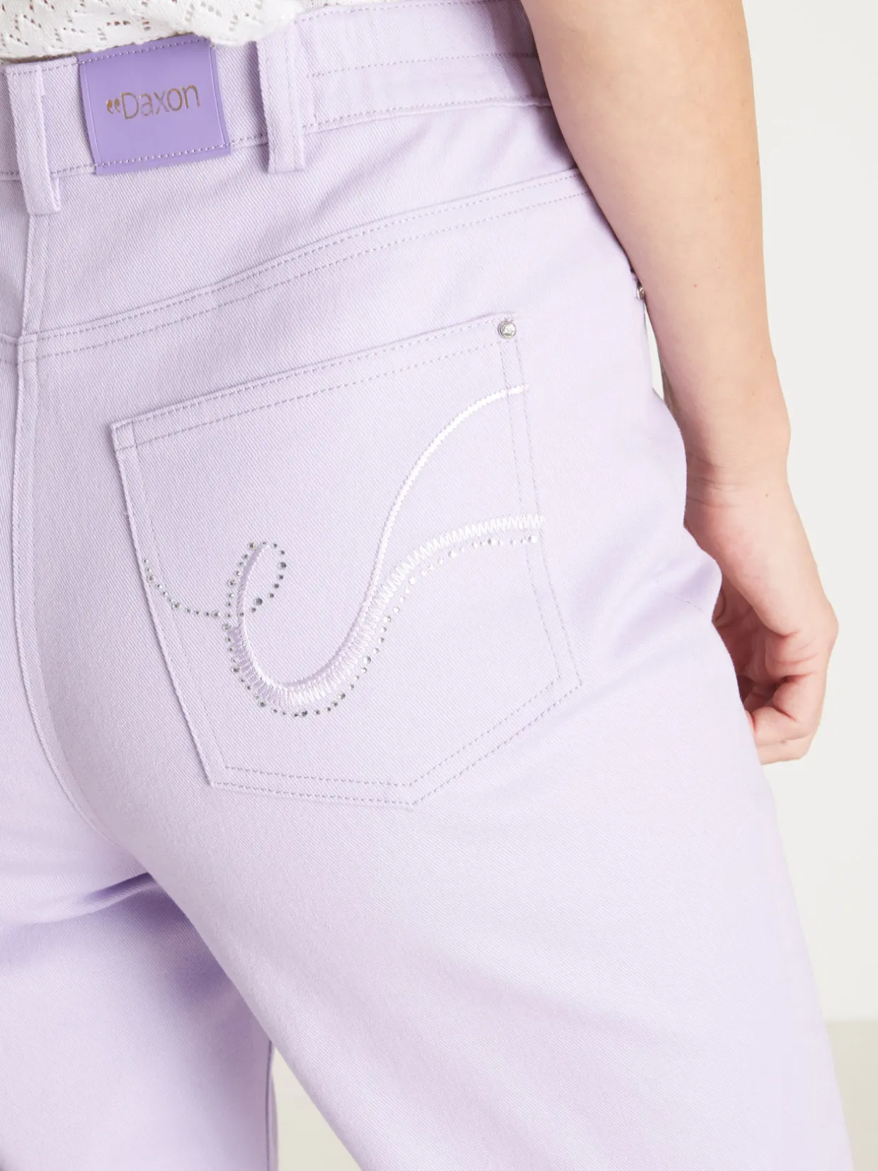 Femme Daxon Pantacourt 5 poches coupe droite