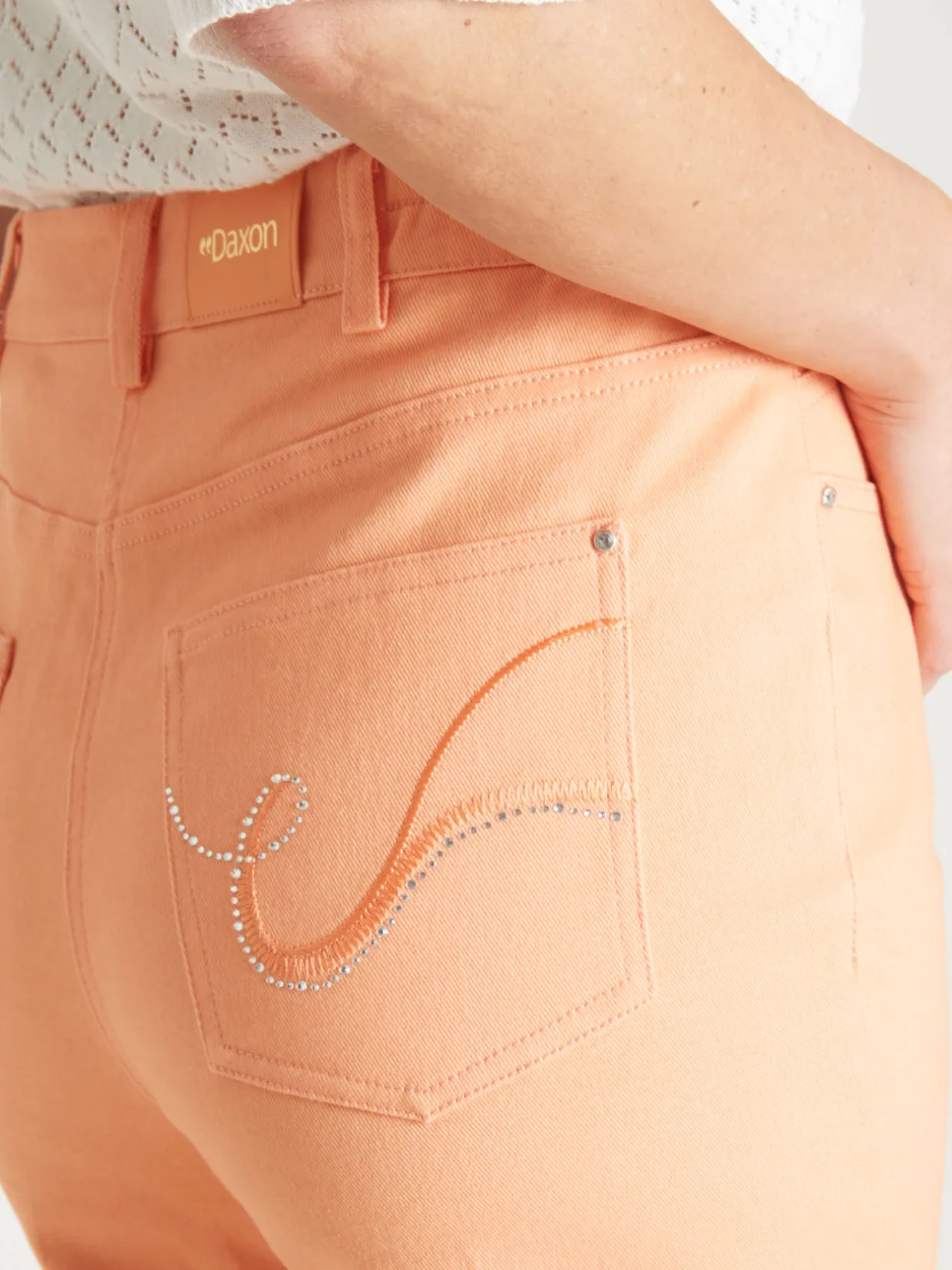 Femme Daxon Pantacourt 5 poches coupe droite