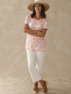 Femme Daxon Pantacourt coupe droite et large