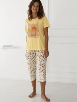 Daxon Pantacourt de pyjama jersey pur coton