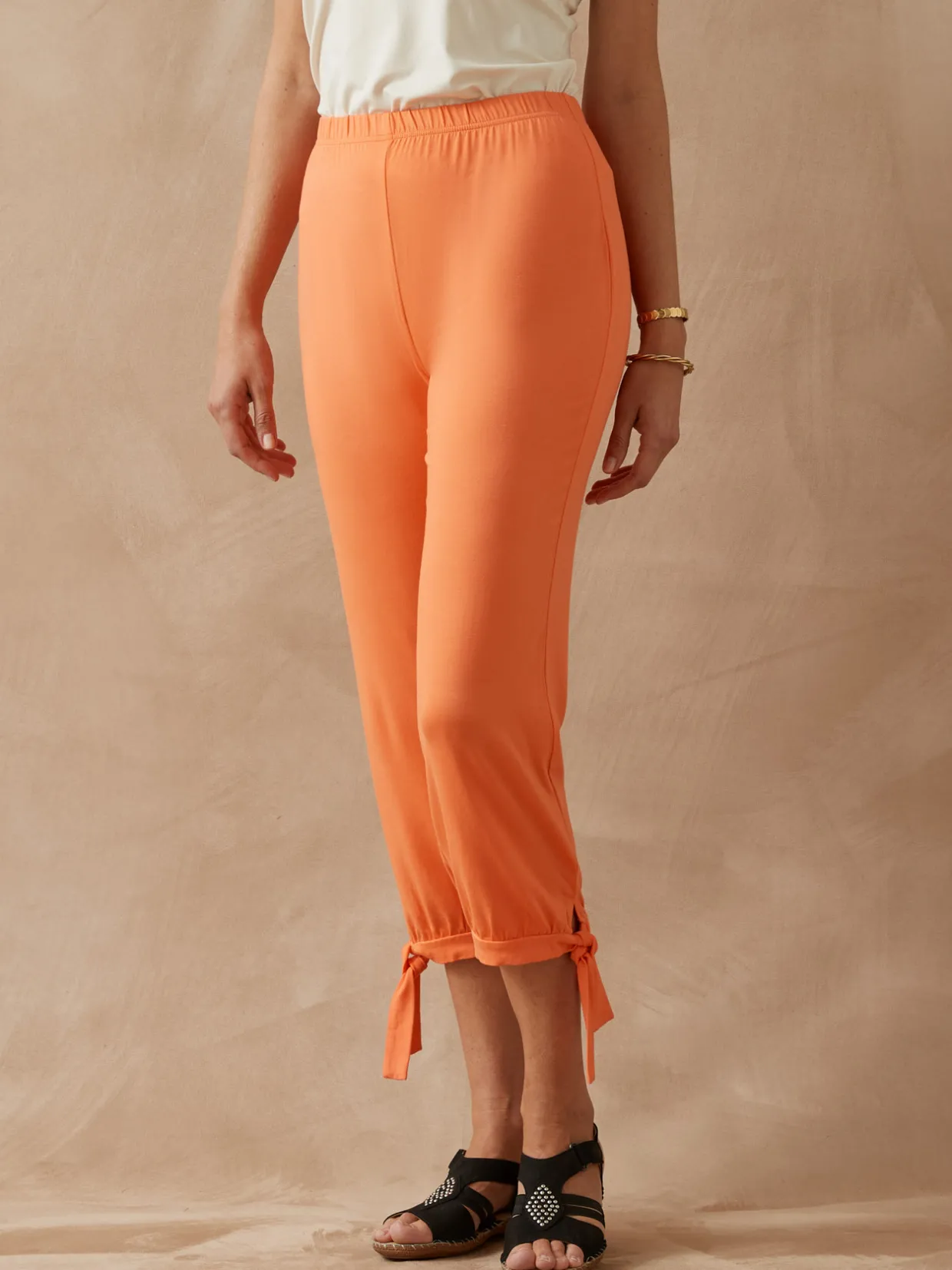 Femme Daxon Pantacourt en maille style sarouel