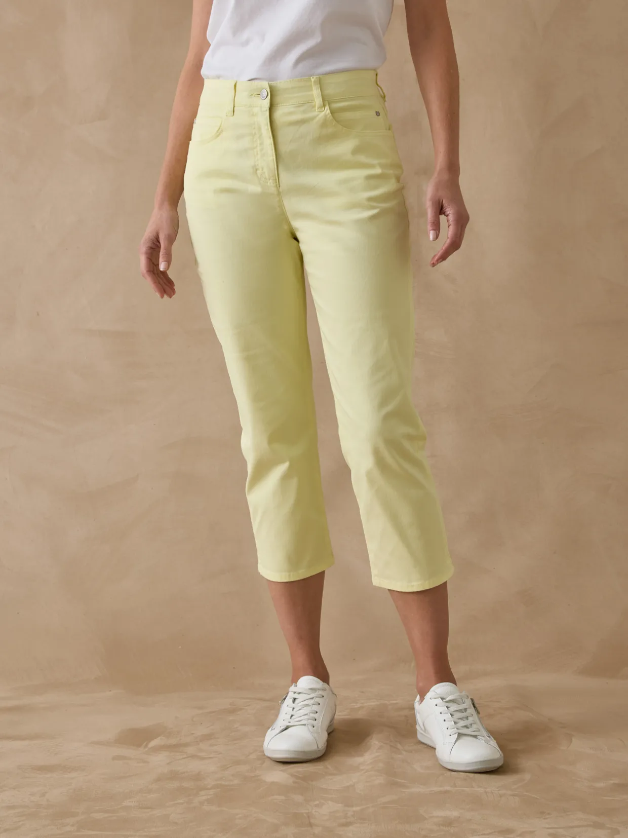 Femme Daxon Pantacourt élastiqué en gabardine