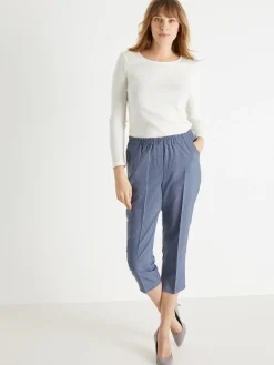 Femme Daxon Pantacourt élastiqué entrejambe 60cm