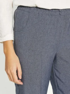 Femme Daxon Pantacourt élastiqué entrejambe 60cm