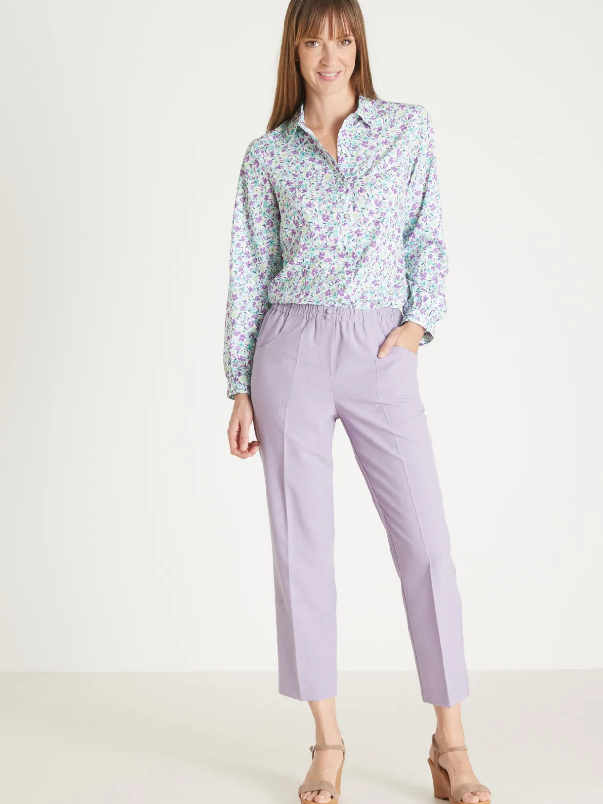 Femme Daxon Pantacourt élastiqué entrejambe 60cm