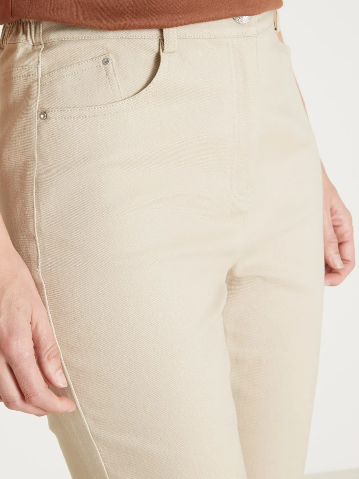 Femme Daxon Pantalon 5 poches coupe droite