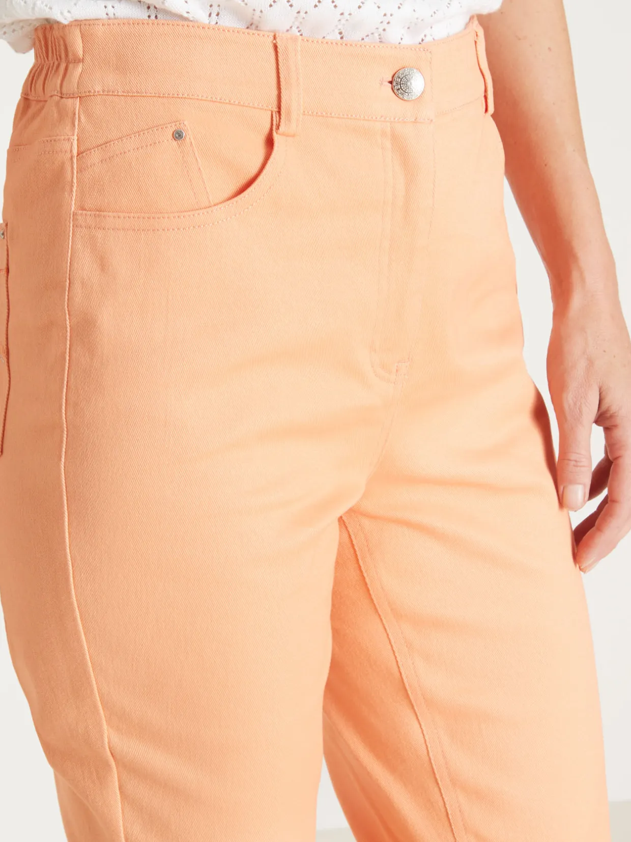 Femme Daxon Pantalon 5 poches coupe droite