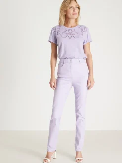 Femme Daxon Pantalon 5 poches coupe droite