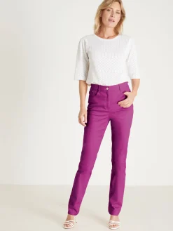 Femme Daxon Pantalon 5 poches coupe droite