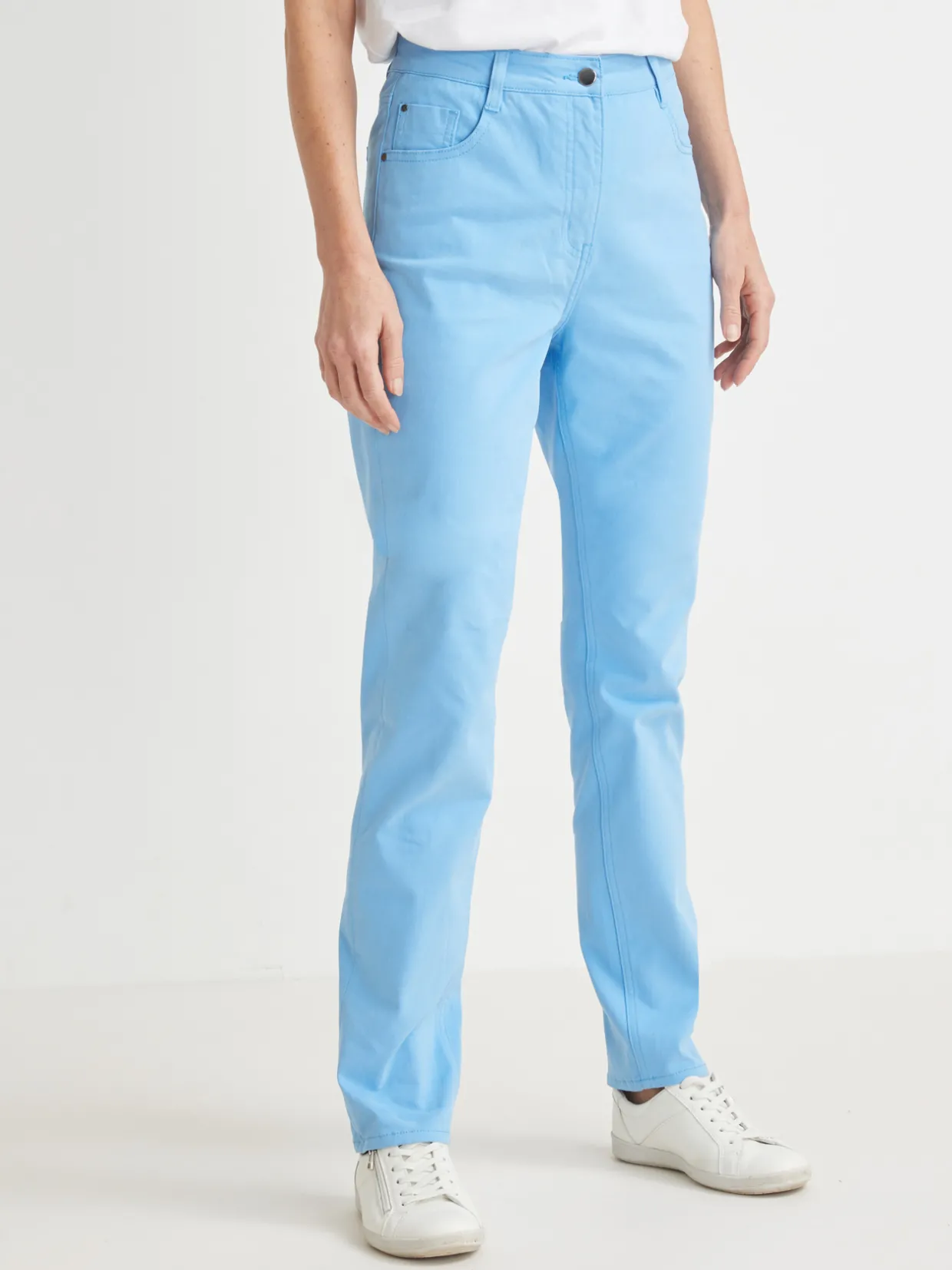 Femme Daxon Pantalon 5 poches coupe droite