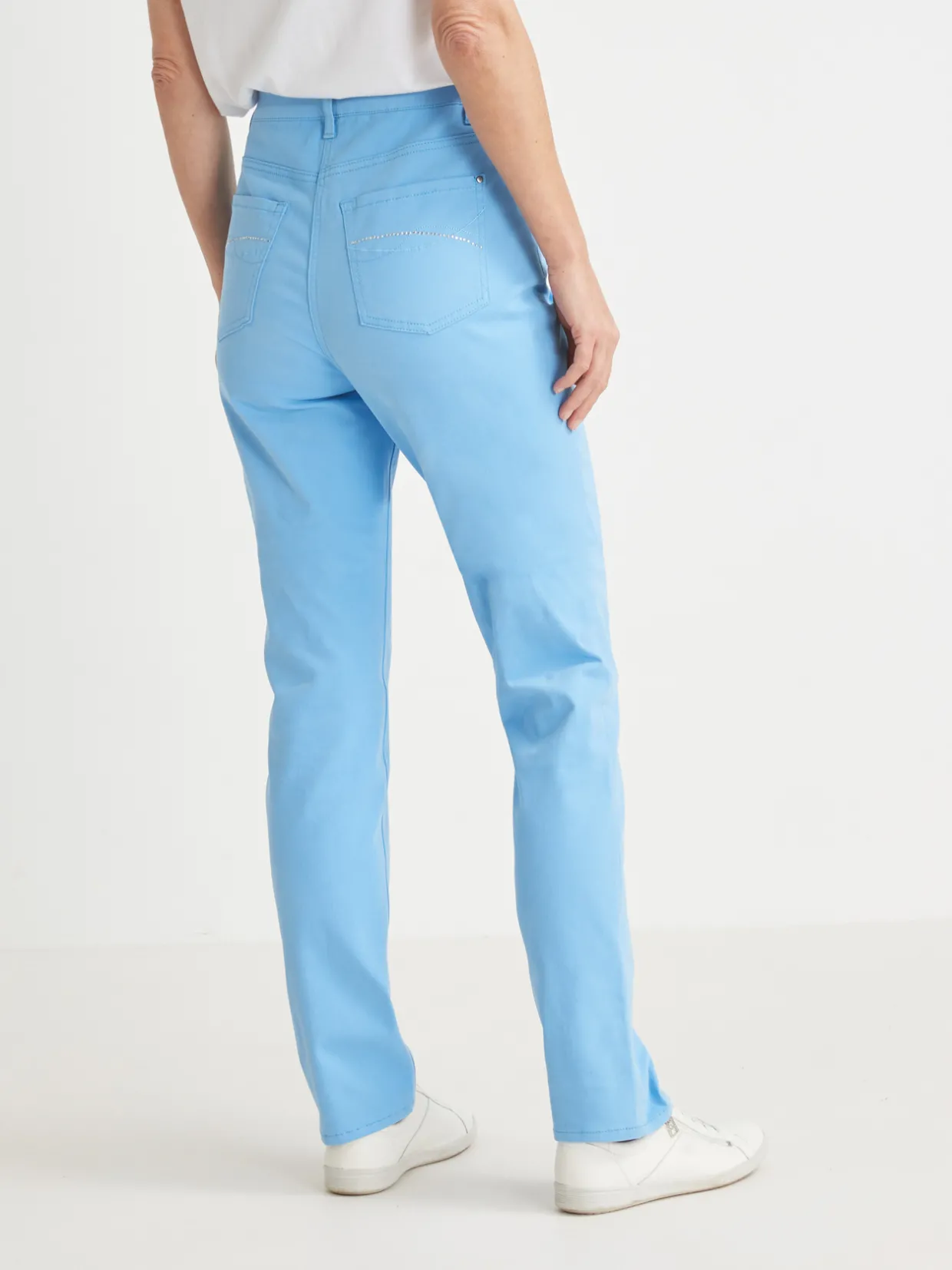 Femme Daxon Pantalon 5 poches coupe droite