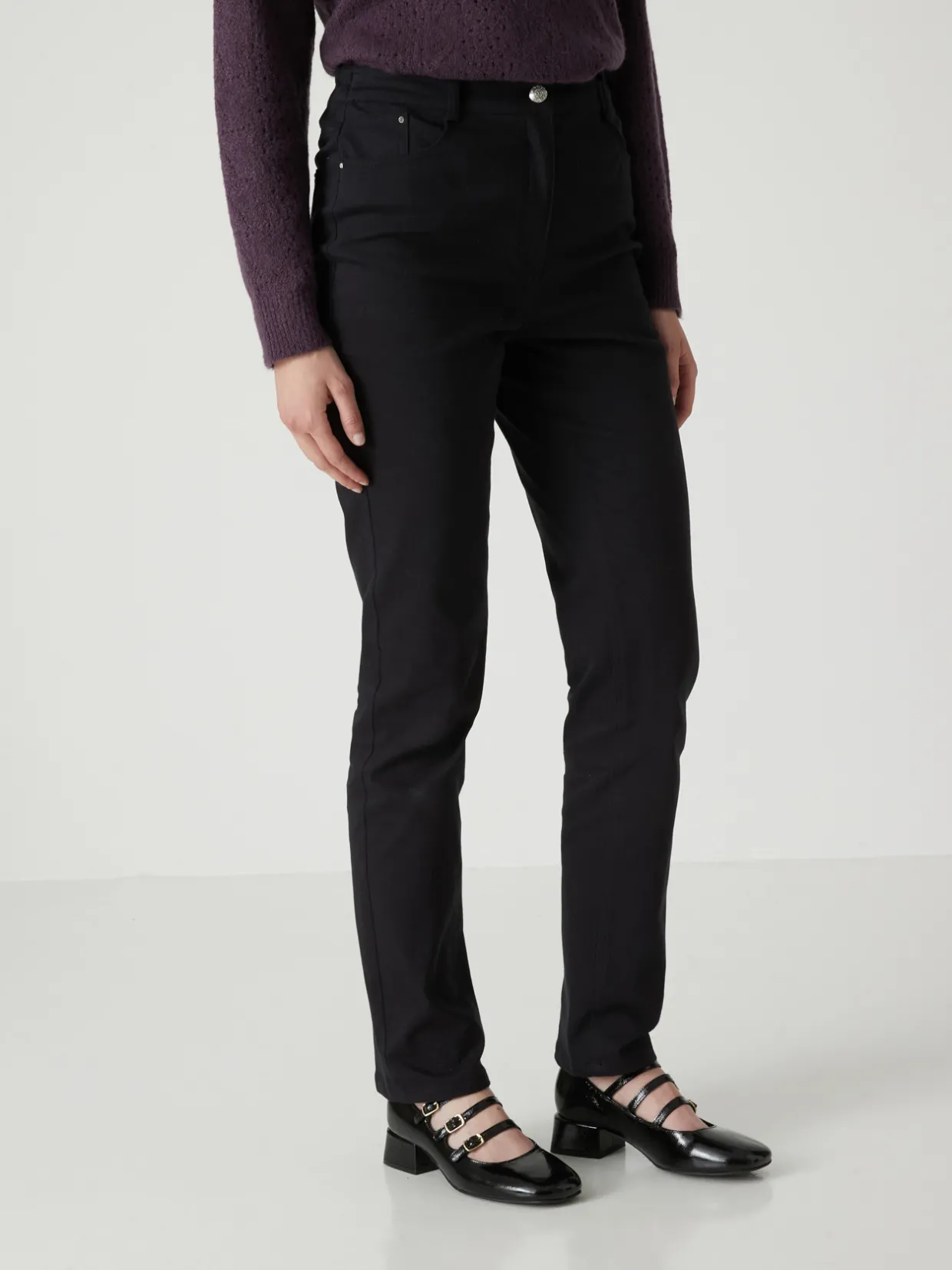 Femme Daxon Pantalon 5 poches taille haute