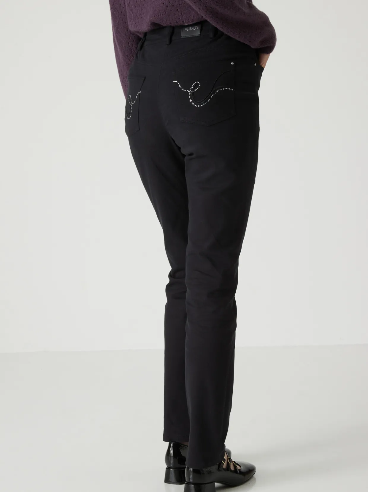 Femme Daxon Pantalon 5 poches taille haute