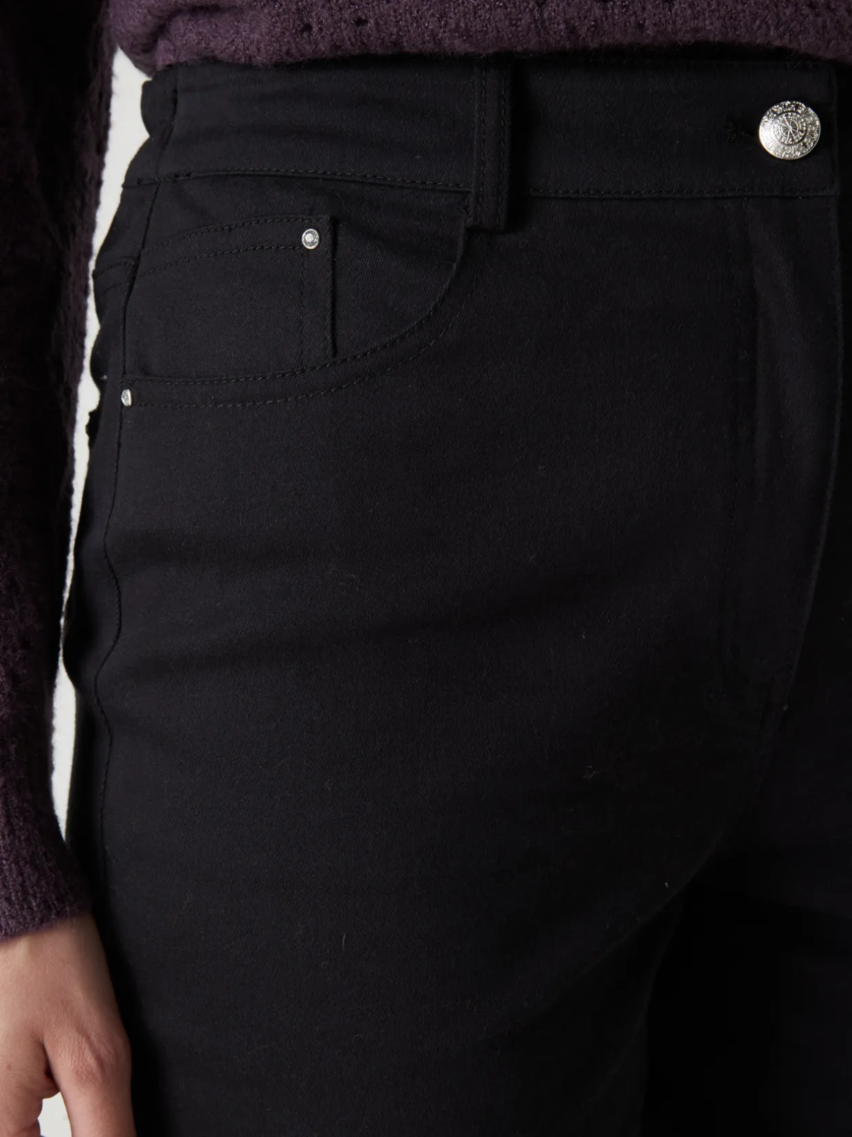 Femme Daxon Pantalon 5 poches taille haute