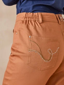 Femme Daxon Pantalon 5 poches taille haute