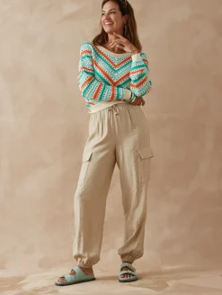 Femme Daxon Pantalon cargo élastiqué