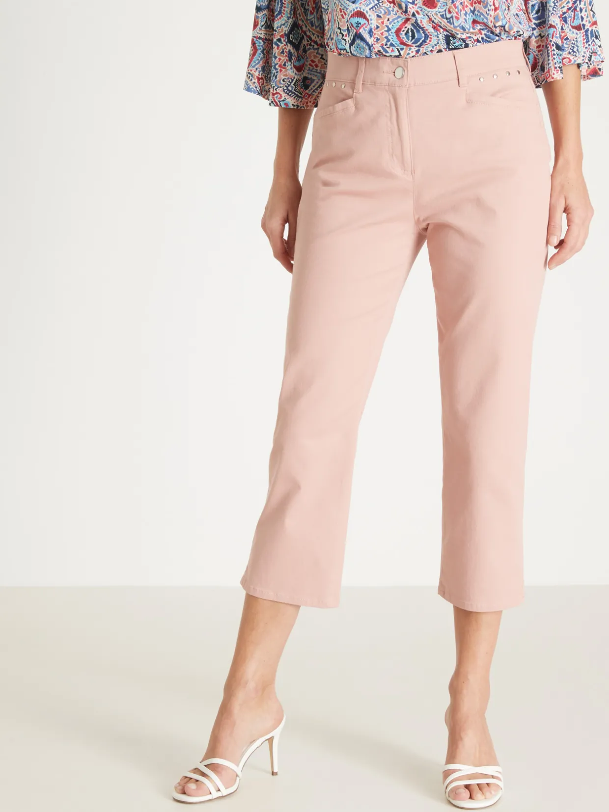 Femme Daxon Pantalon corsaire en toile extensible