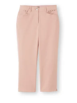 Femme Daxon Pantalon corsaire en toile extensible