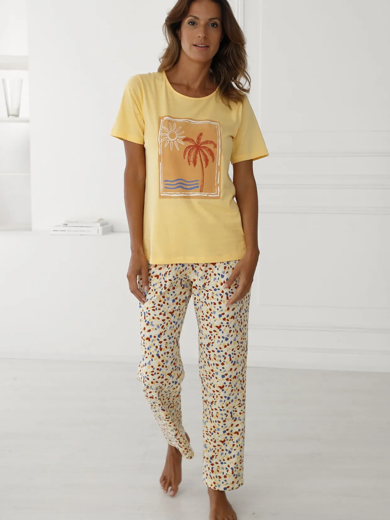 Daxon Pantalon de pyjama jersey pur coton
