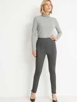 Femme Daxon Pantalon droit élastiqué maille milano