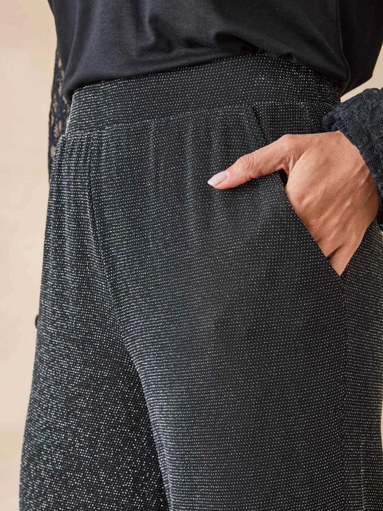 Femme Daxon Pantalon en maille fantaisie