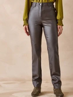 Femme Daxon Pantalon enduit taille haute