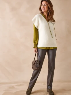 Femme Daxon Pantalon enduit taille haute