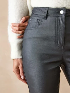 Femme Daxon Pantalon enduit taille haute