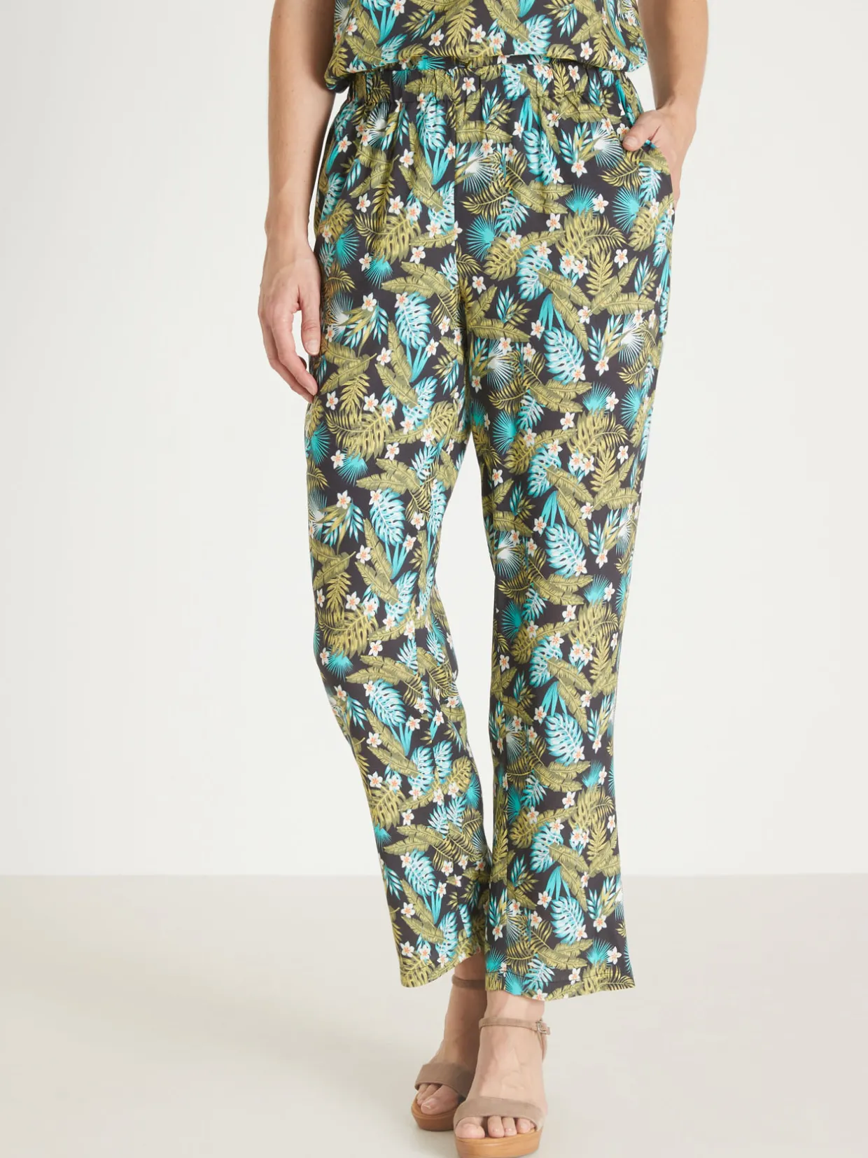 Femme Daxon Pantalon fluide entièrement élastiqué