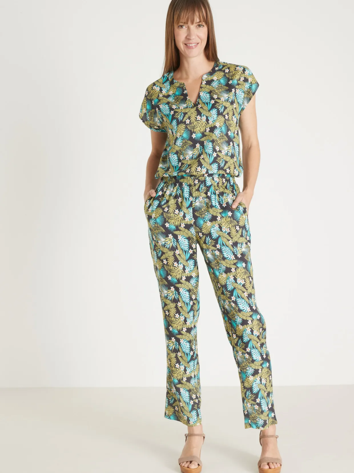 Femme Daxon Pantalon fluide entièrement élastiqué