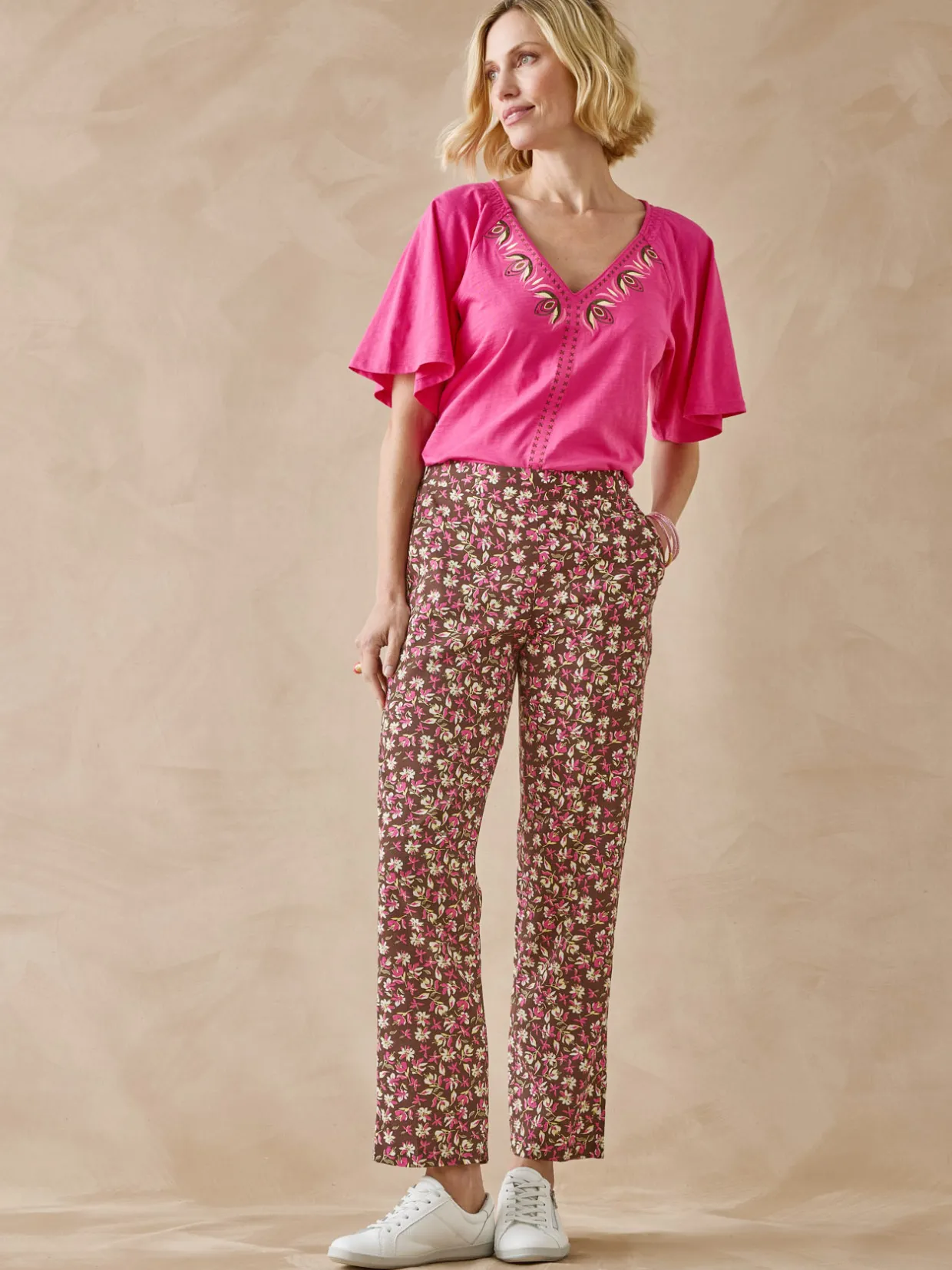 Femme Daxon Pantalon fluide élastiqué