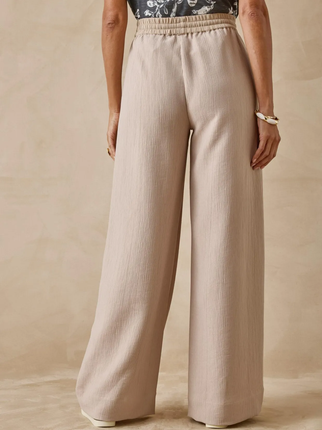 Femme Daxon Pantalon large aspect froissé