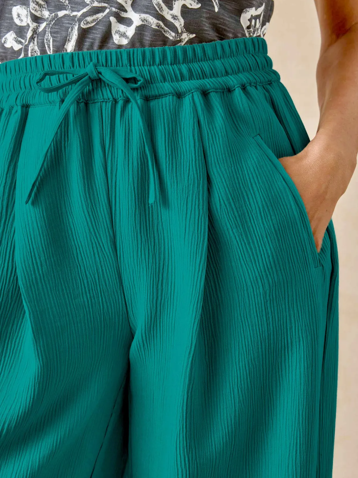 Femme Daxon Pantalon large aspect froissé