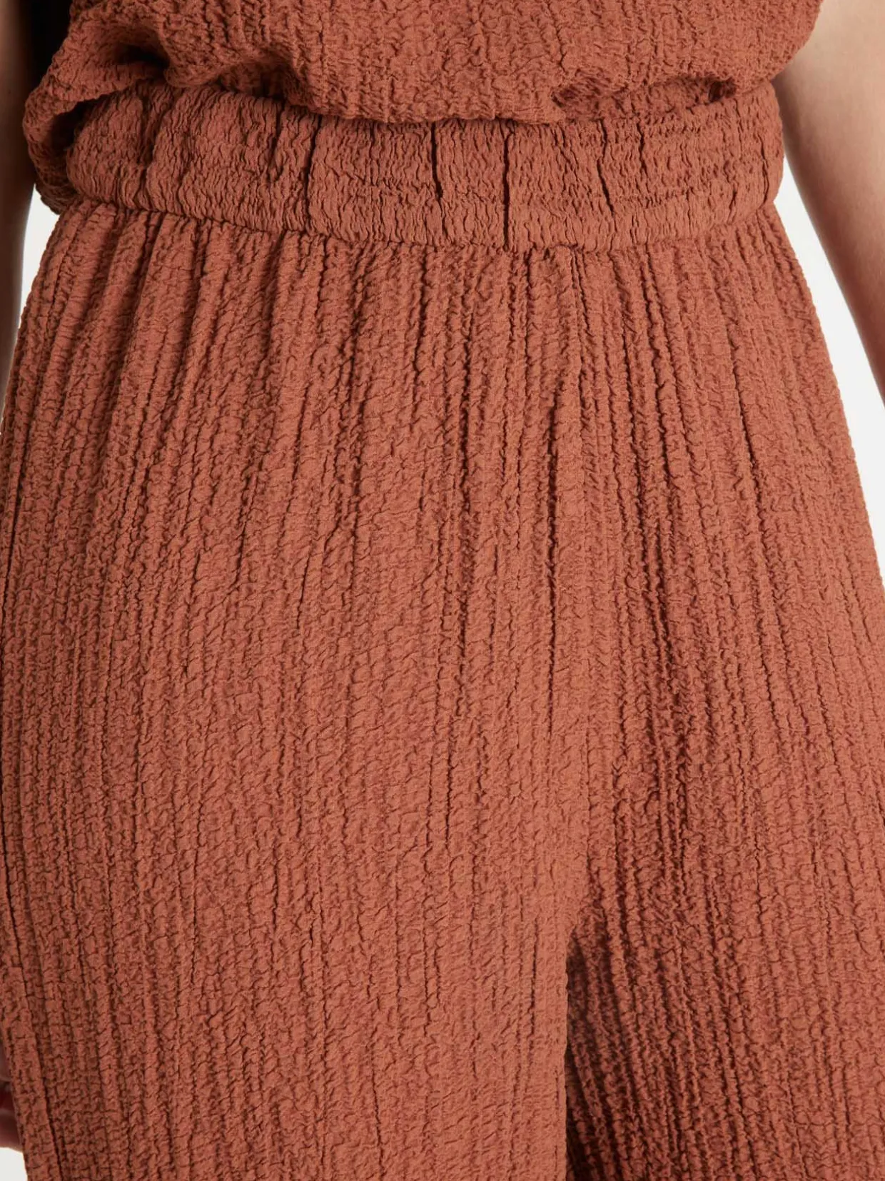 Femme Daxon Pantalon large en seersucker