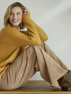 Femme Daxon Pantalon large velours côtelé