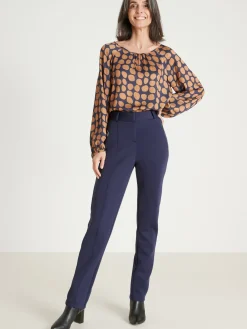 Femme Daxon Pantalon élastiqué dos maille satinée