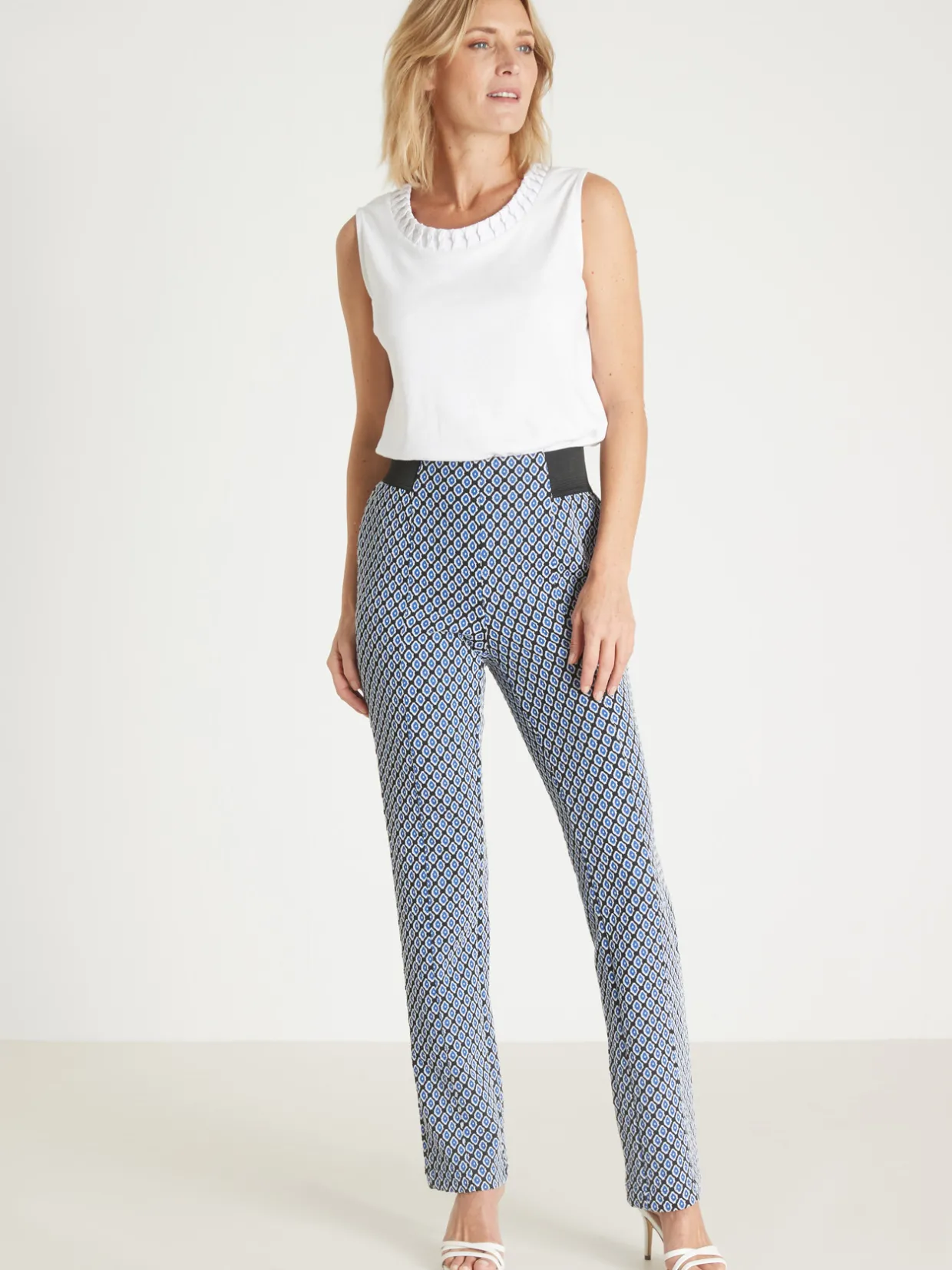 Femme Daxon Pantalon élastiqué en maille milano