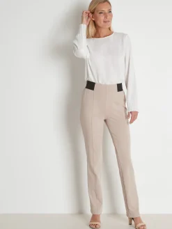 Femme Daxon Pantalon élastiqué en maille milano