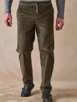 Homme Daxon Pantalon élastiqué en velours 200 raies