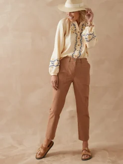 Femme Daxon Pantalon 7/8ème en toile extensible