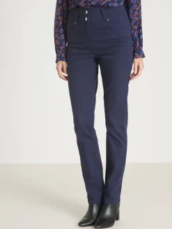 Femme Daxon Pantalon taille haute coupe droite