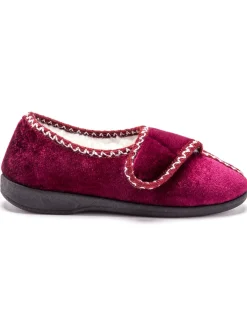 Femme Pédiconfort Pantoufles à patte auto-agrippante