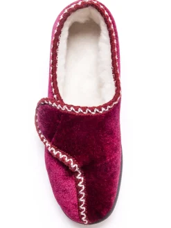 Femme Pédiconfort Pantoufles à patte auto-agrippante