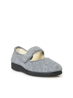 Femme Pédiconfort Pantoufles babies fourrées à scratch