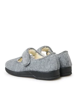 Femme Pédiconfort Pantoufles babies fourrées à scratch