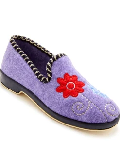 Femme Pédiconfort Pantoufles brodées