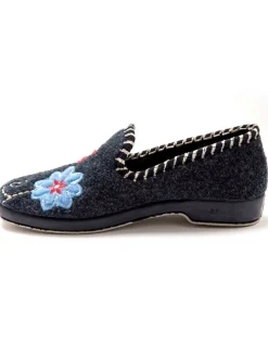 Femme Pédiconfort Pantoufles brodées